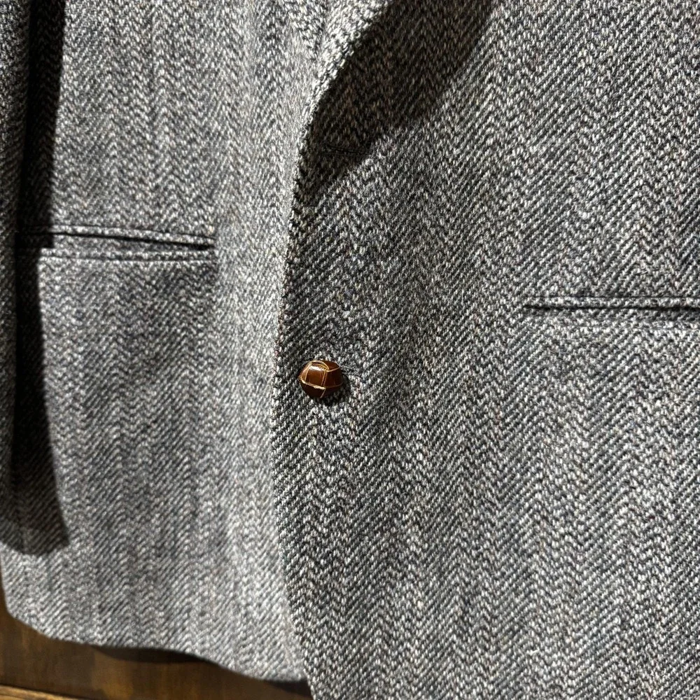Vintage Harris Tweed Blazer Mens 42 Herringbone Wool Coat Trend‎ Setters USA 90s